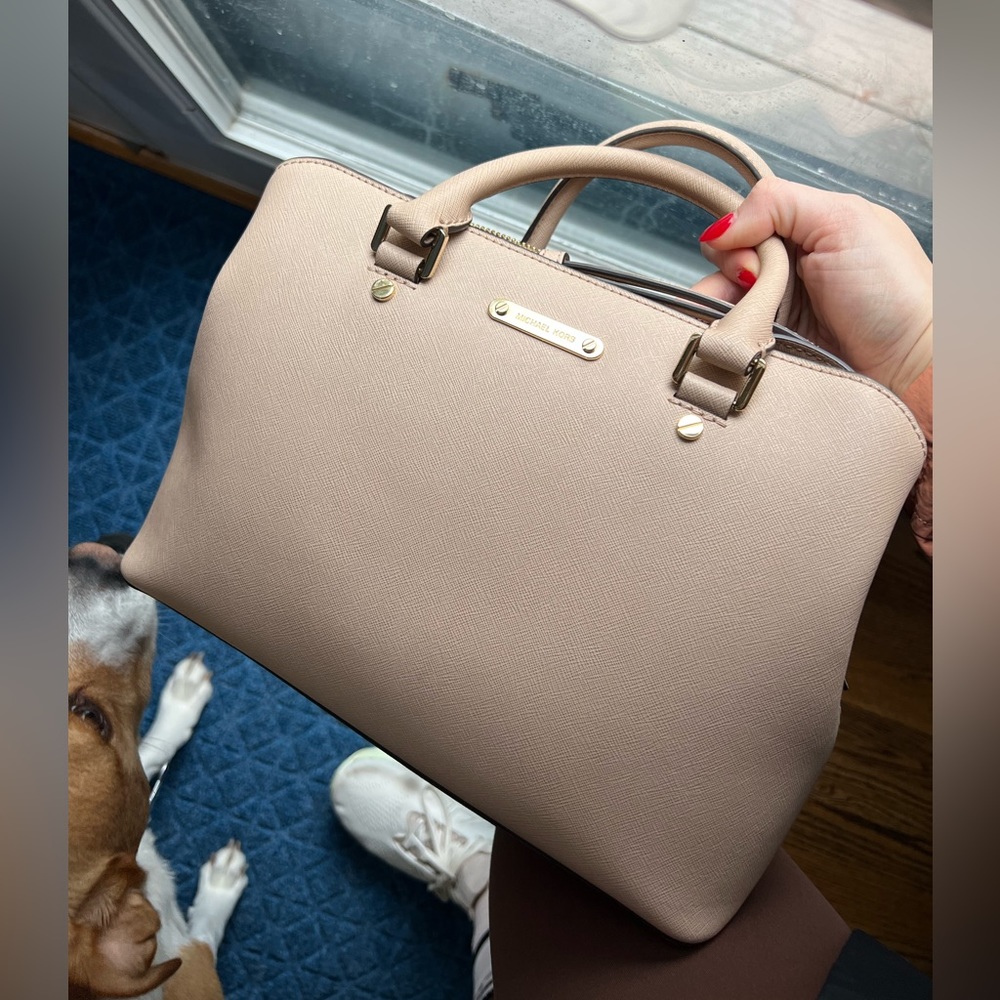 Michael Kors large purse - beige/tan color